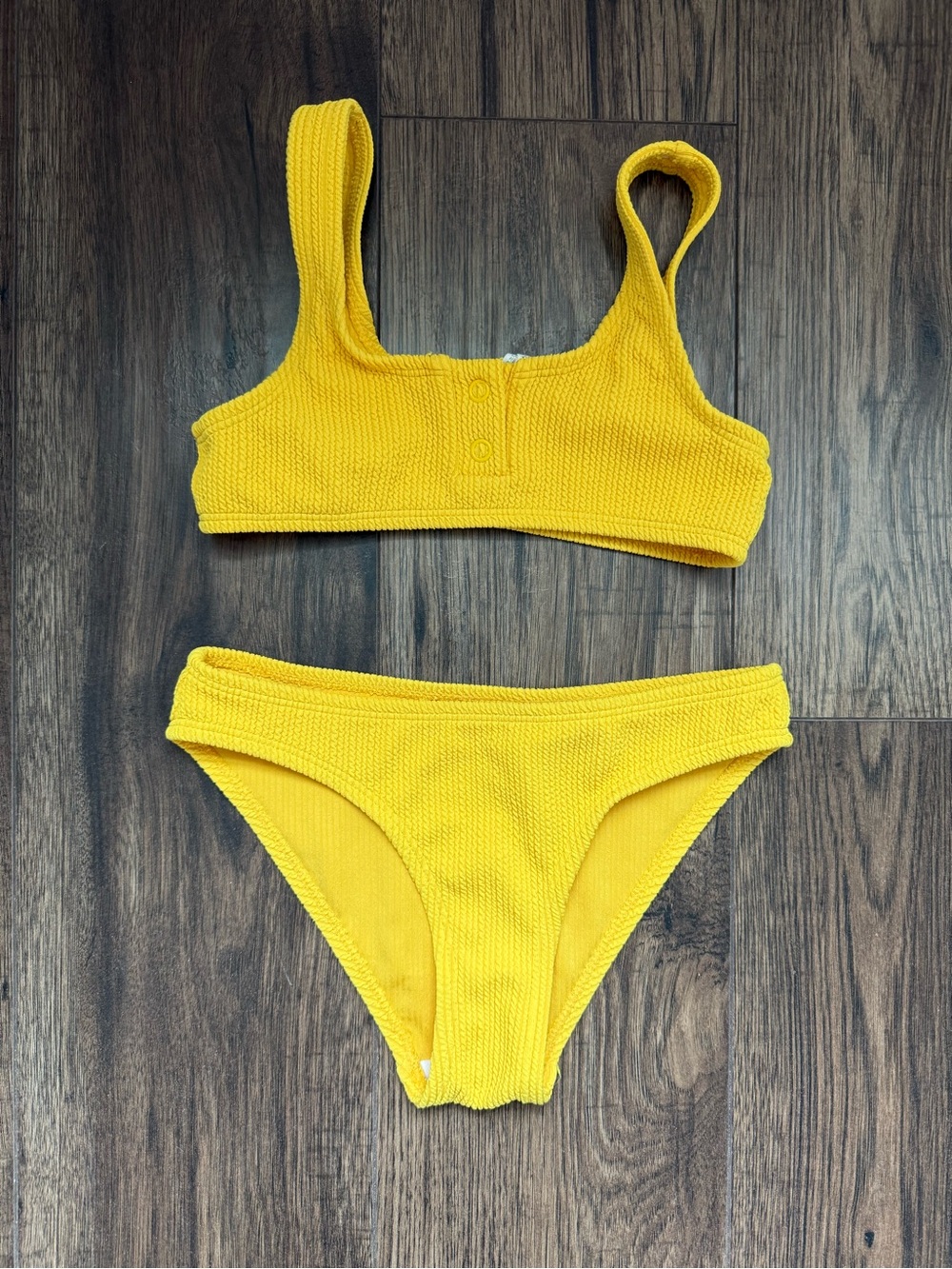 Zara Mustard Ribbed Two-Piece Set